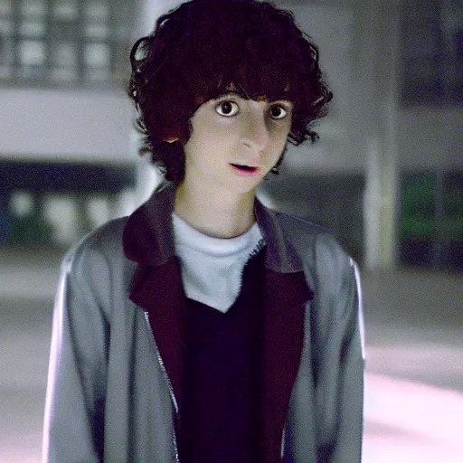 a screenshot of finn wolfhard as kira in death note ( | Stable ...