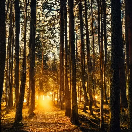 Prompt: bright nordic forest, sparkling spirits, detailed wide shot, woodwork, ground detailed, wet eyes reflecting into eyes reflecting into infinity, beautiful lighting