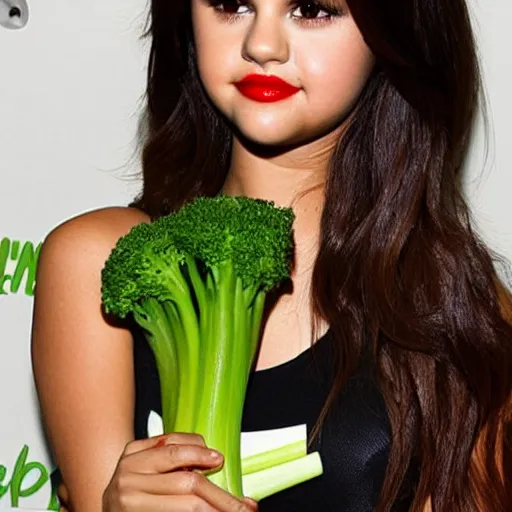 Image similar to selena gomez and celery hybrid