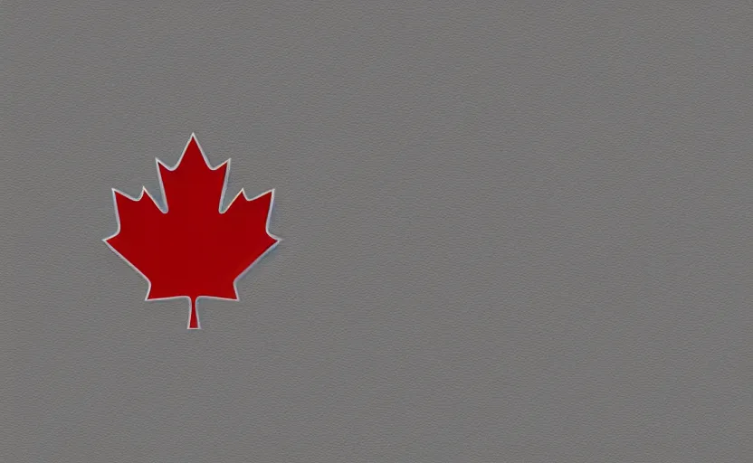 Image similar to communist canada official flag, clean, minimalist, flag design