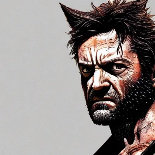 Image similar to wolverine in the walking dead digital art 4 k detailed super realistic