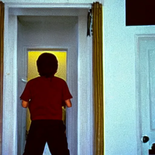 Image similar to still of xavi hernandez in the shining ( 1 9 8 0 )