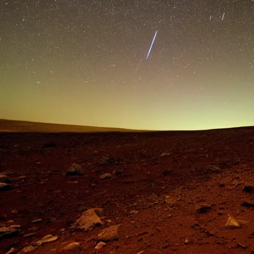 Image similar to perseid meteor shower viewed from mars