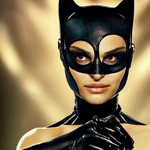 Image similar to Natalie Portman as Catwoman