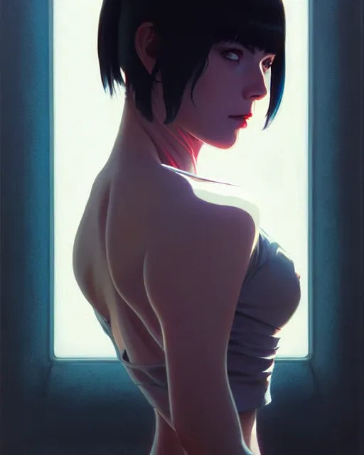 Image similar to dead inside!!!, fine - face, audrey plaza, realistic shaded perfect face, fine details. anime. realistic shaded lighting poster by ilya kuvshinov katsuhiro otomo ghost - in - the - shell, magali villeneuve, artgerm, jeremy lipkin and michael garmash and rob rey