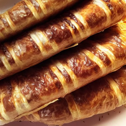 Image similar to ceaseless watcher, turn your gaze upon this wretched greggs sausage roll, horror, disturbing, cosmic, photograph