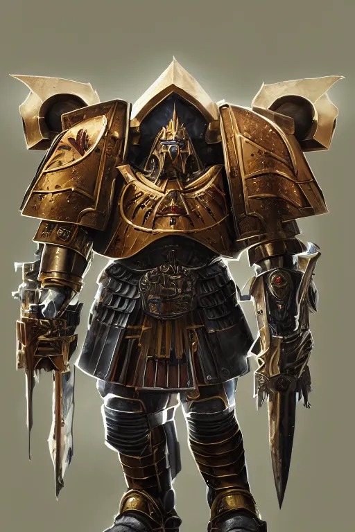 Image similar to armor portrait heros warhammer 4 0 k horus heresy fanart - the primarchs emperor by johannes helgeson animated with vfx concept artist & illustrator global illumination ray tracing hdr fanart arstation zbrush central hardmesh 8 k octane renderer comics stylized