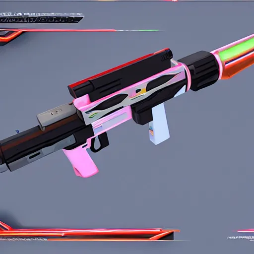 Image similar to A practical photon rifle from the game Phantasy Star Online 2, HDRI, in game render, trending on artstation, made out of brightly colored plastic