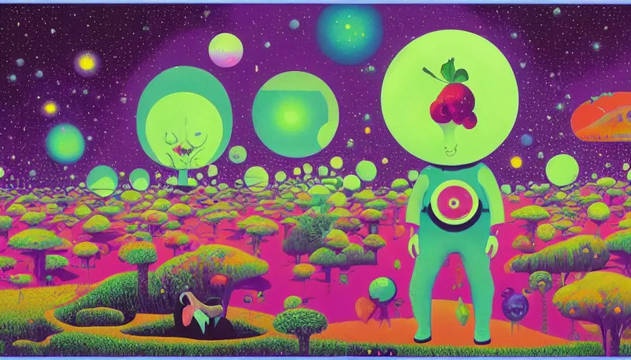 Image similar to the garden at the end of the universe, trippy, mind - bending, tom whalen, mark ryden, chip zdarsky, art station