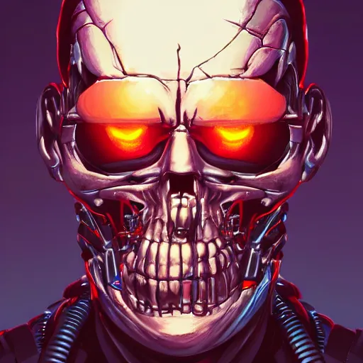 Prompt: Terminator with an Onion head 4k video game icon design, 2d game fanart behance hd by Jesper Ejsing, by RHADS, Makoto Shinkai and Lois van baarle, ilya kuvshinov, rossdraws global illumination