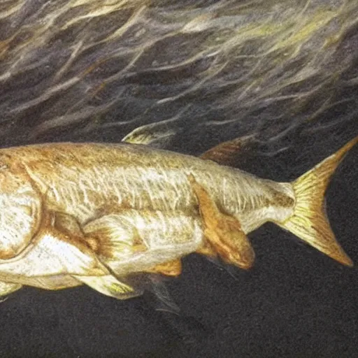 Image similar to oh, my cod! atlantic cod as god, fish in heaven, king of kings and lord of lords.