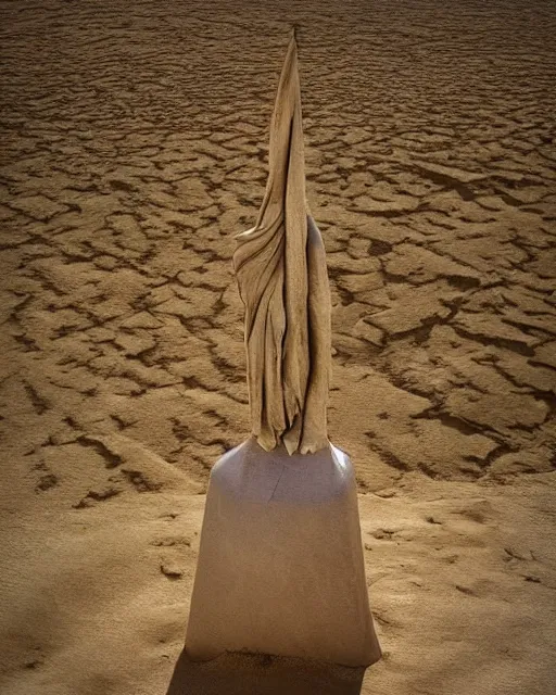 Prompt: surrealist pagan monument in the desert, strange surrealism, clean