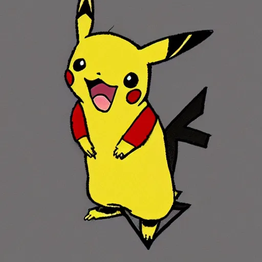 Image similar to Pikachu made out of Papyrus