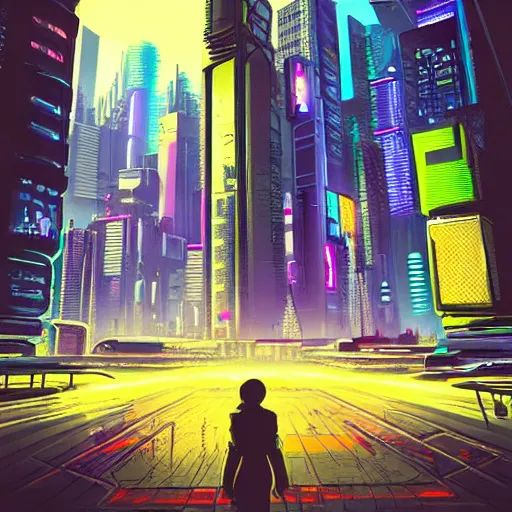 Image similar to cyberpunk city