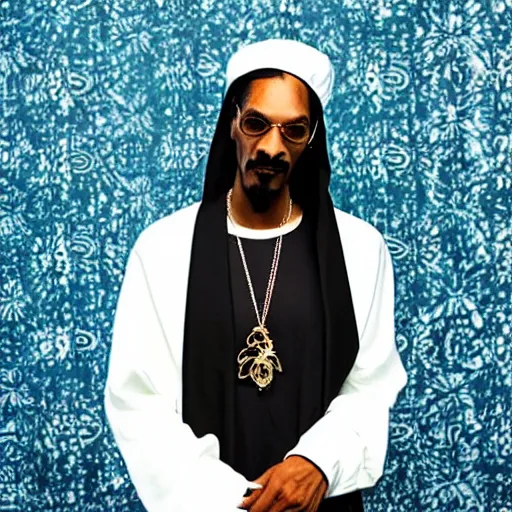 Image similar to snoop dogg as a prophet mohammed, perfect faces, instagram photo shoot