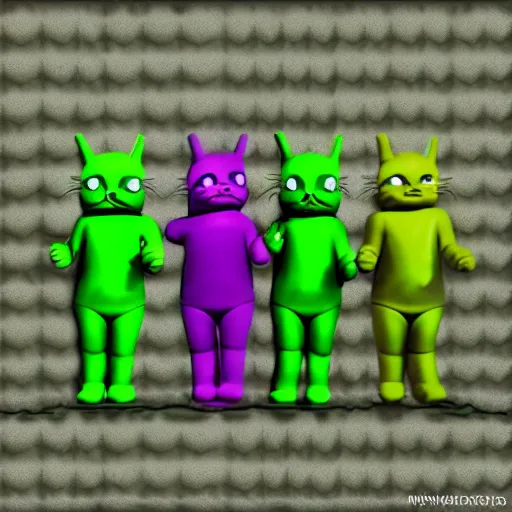 Prompt: cat Teletubbies acidwave