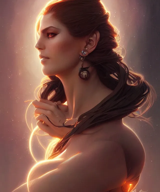 Image similar to futuristic woman portrait, sci-fi, amber eyes, face, long hair, fantasy, intricate, elegant, highly detailed, digital painting, artstation, concept art, smooth, sharp focus, illustration, art by artgerm and greg rutkowski and alphonse mucha