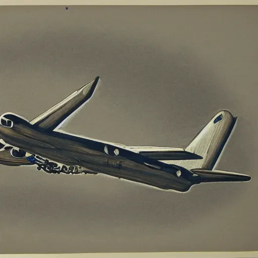 Image similar to drawing of an airplane by frank netter