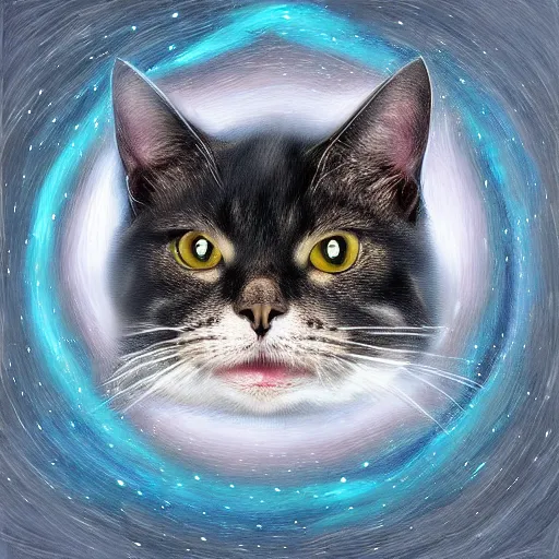 Prompt: space cat, realistic, highly detailed, centered, digital painting