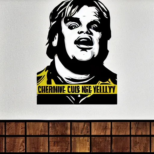 Image similar to chris - farley by shepard fairey, sticker - svg