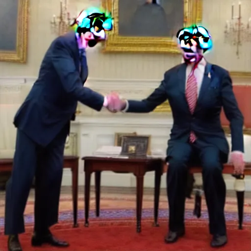 Image similar to Joe Biden shaking Maduro's Hand