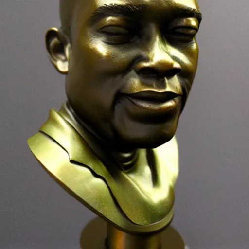 Image similar to bronze sculpture of dr dre by stanslav skjukalsy