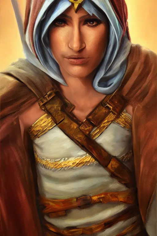 Image similar to Sheik from Zelda, oil on canvas, intricate, portrait, 8k highly professionally detailed, HDR, CGsociety