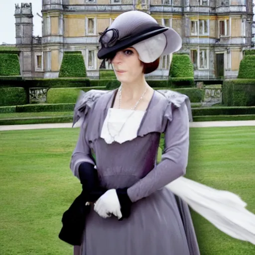 Image similar to Mary crawley plays final fantasy 7 at downton Abbey