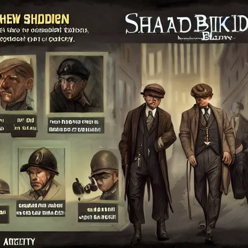 Prompt: peaky blinders in shadowrun