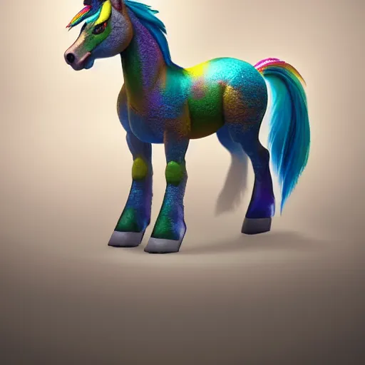 Prompt: hyperrealistic rainbowdash pony, stunning 3 d render inspired by istvan sandorfi & greg rutkowski & mike judge, perfect symmetry, dim volumetric cinematic lighting, 8 k octane comprehensive render, extremely mega hyper - detailed and lifelike attributes & atmosphere, intricate, realistic flesh texture, masterpiece, artstation, stunning,