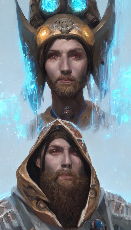 Image similar to portrait of a digital shaman, by blizzard concept artists