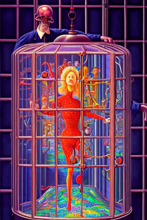 KREA - a photorealistic painting of the transparent glass diamond isometric  nightmare machine by johfra bosschart, lisa frank, dark fantasy art, high  detail, trending on artstation