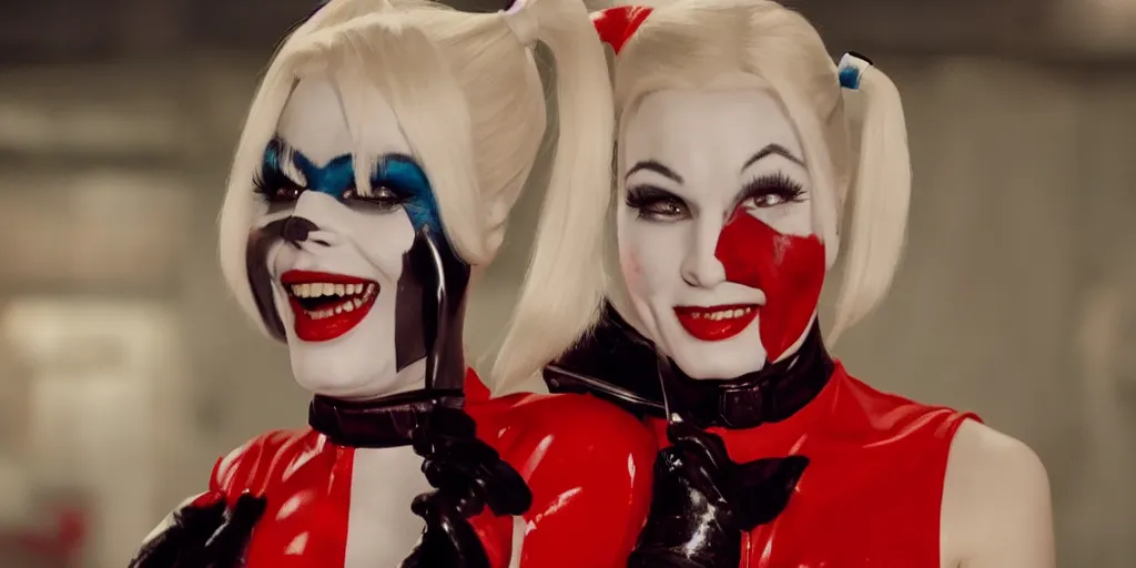 Prompt: ' adam west'as'harley quinn ', cinematic scene, award winning