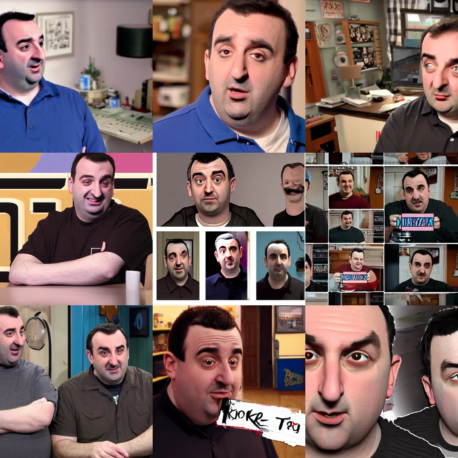 Prompt: Mike Stoklasa Stoklasa Stoklasa Stoklasa from Red Letter Media youtube, bored , beautiful trending detailed photorealistic