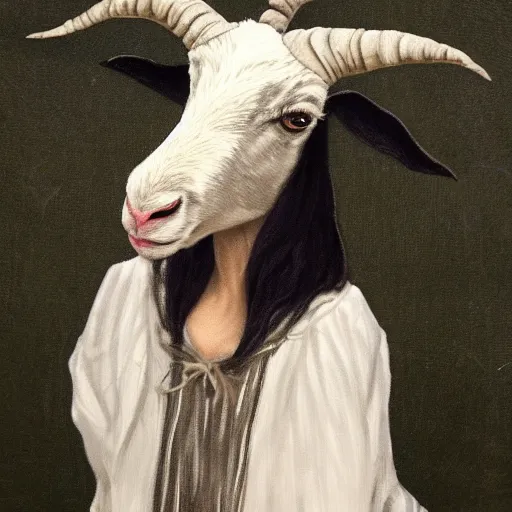 Image similar to a witch as a goat