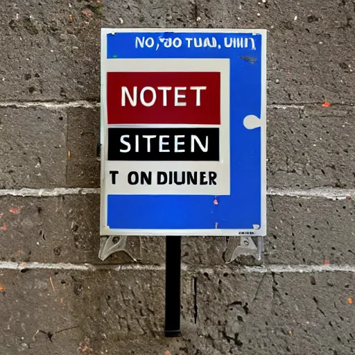 Image similar to A street sign that says Not A Sign