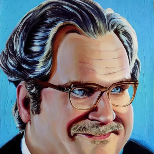 Image similar to david harbour as mrs doubtfire, oil movie poster painting 1 9 9 0 s