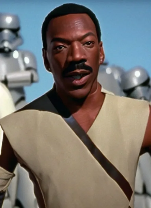 Image similar to Eddie Murphy in Star wars movie