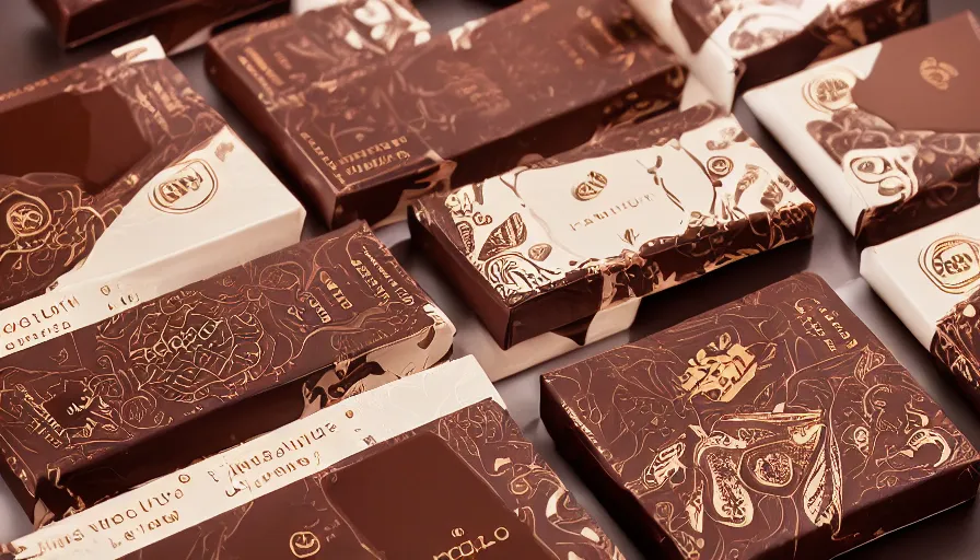Image similar to a packaging design for a luxury chocolate bar