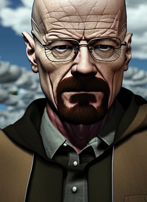 Image similar to Walter white in the video game Valorant, cinematic shot