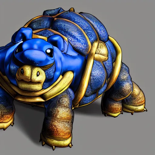 Image similar to Blastoise in the GTA 5 cover, highly detailed award-winning masterpiece with incredible and beautiful details, trending on ArtStation