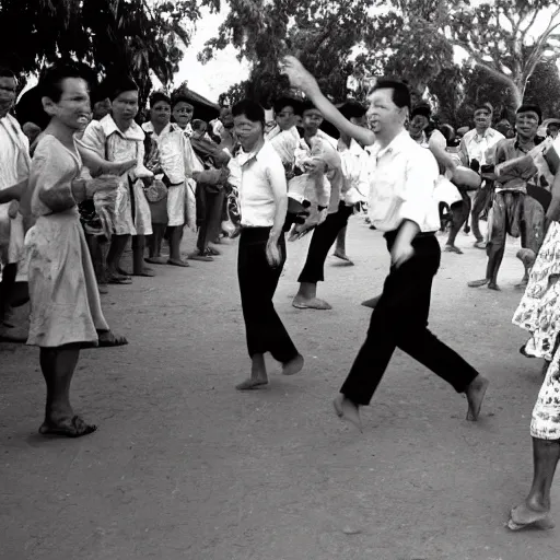 Image similar to Pol Pot polka dancing in Cambodia