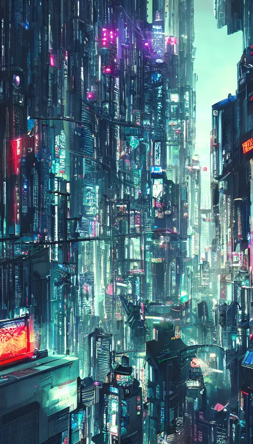 Image similar to cyberpunk city view, cinematic,4k,35mm,street photo, epic