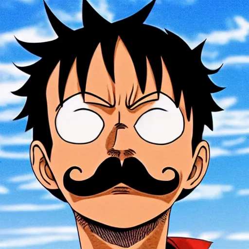 Image similar to luffy with mustache