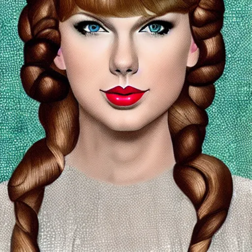 Image similar to taylor swift as princess leia, portrait by sandro botticelli