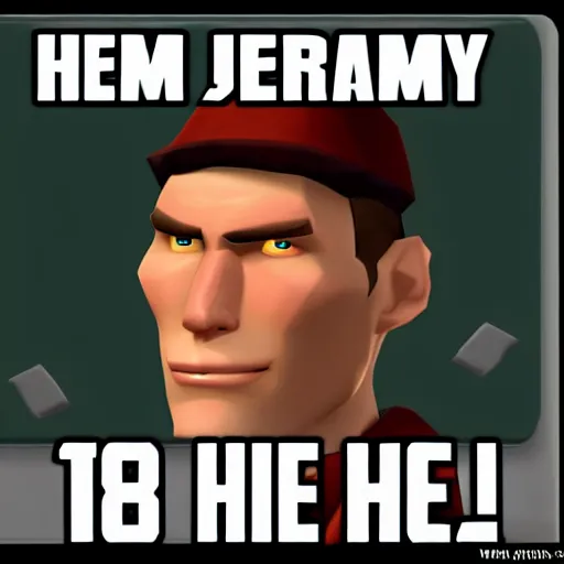 Image similar to Jerma is Heavy from team fortress 2