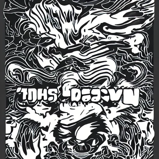 Image similar to Merzbow pulse demon, threshold, very high contrast