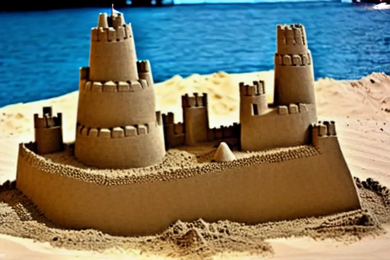 Image similar to a completed sand castle