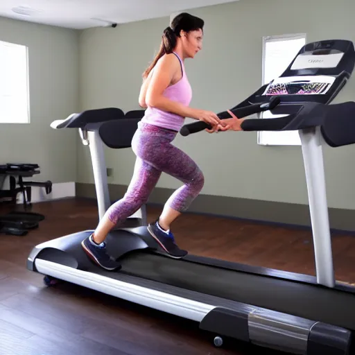 Prompt: exercise treadmill stress test, professional photo