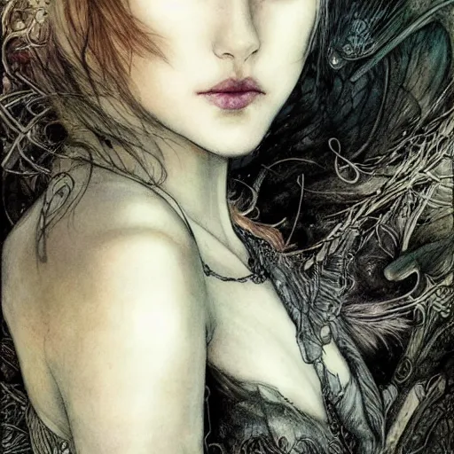 Image similar to a portrait in the style of anna dittmann and luis royo and arthur rackham.